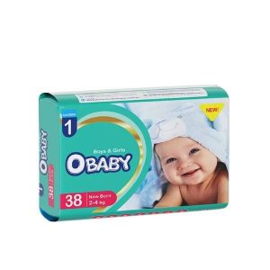 پوشک بچه او بیبی سایز 1 بسته 38 عددی